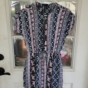 Justify blue juniors m romper